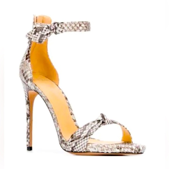 Alexandre Birman Clarita Assymetric Python Heels - Picture 1 of 10